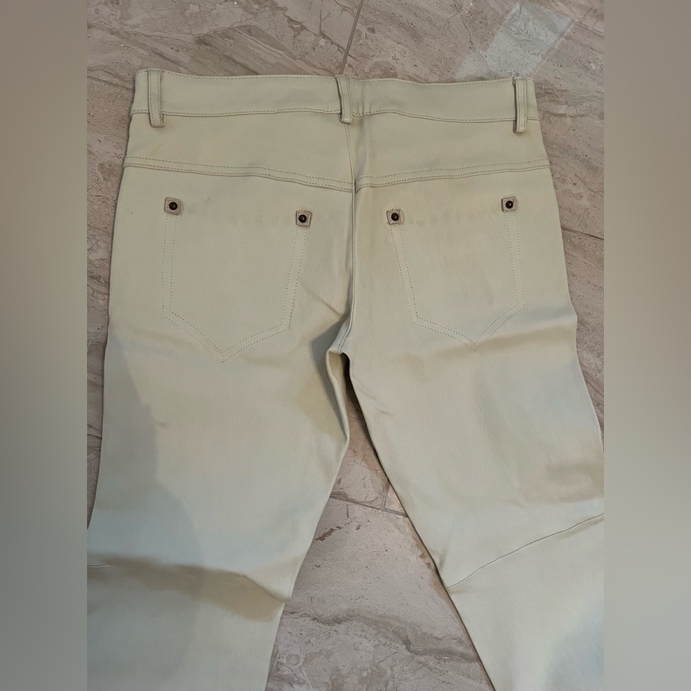 Isabel Marant Cream Leather Pant with Gold Sequin - Picture 7 of 12